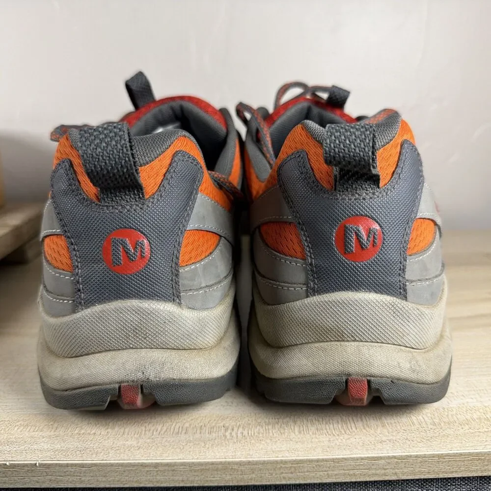Merrell Moab Edge Mens Hiking Shoes 11.5 Grey Red